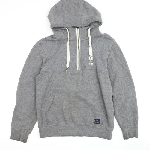 Jack & Jones Men's Grey Full Zip Hoodie M