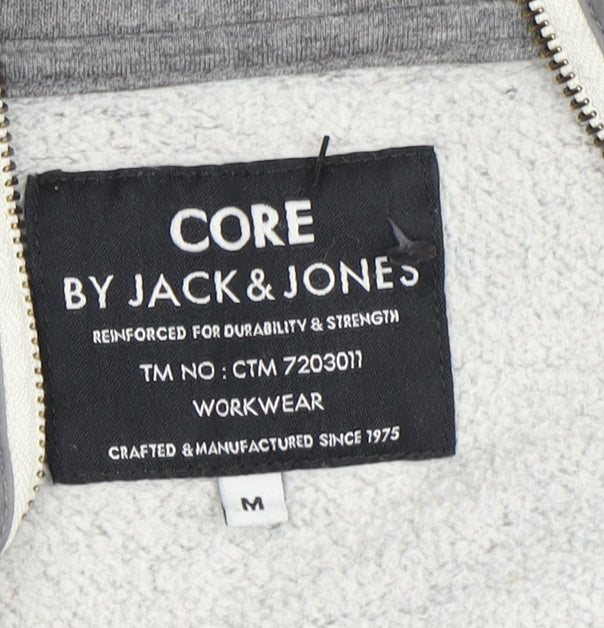 Jack & Jones Men's Grey Full Zip Hoodie M