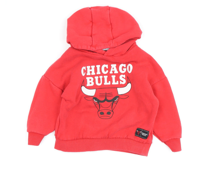 NBA Boys Red Pullover Hoodie 2-3 Years Graphic Print