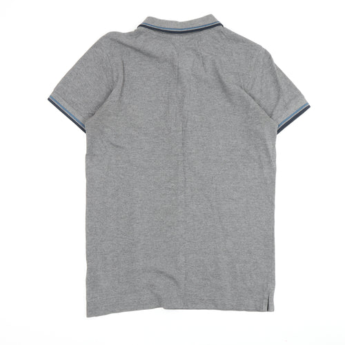 Jack & Jones Men's Grey Polo Shirt Size L