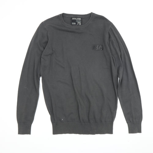 Jack & Jones Men's Black S Jumper, Logo Pullover
