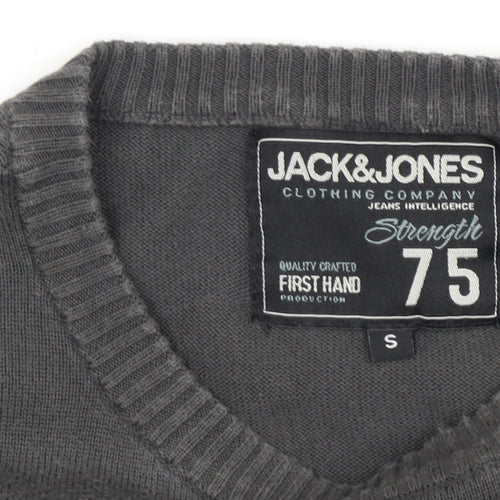 Jack & Jones Men's Black S Jumper, Logo Pullover