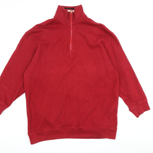 Glenmuir Men's Red 1/4 Zip Sweatshirt M