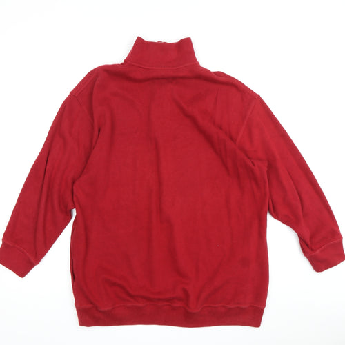 Glenmuir Men's Red 1/4 Zip Sweatshirt M