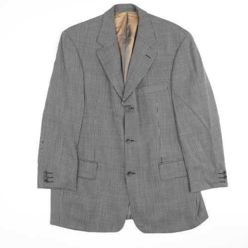 Van Gils Men's Grey Blazer 42S Check Formal Jacket