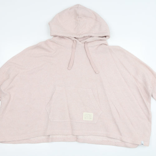 Animal Women's Pink Knit Pullover Hoodie, Size 8