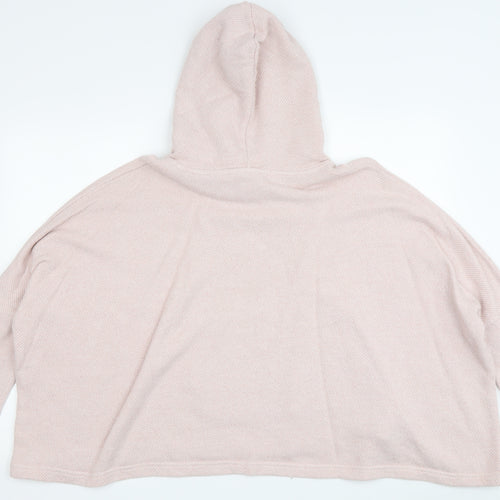 Animal Women's Pink Knit Pullover Hoodie, Size 8