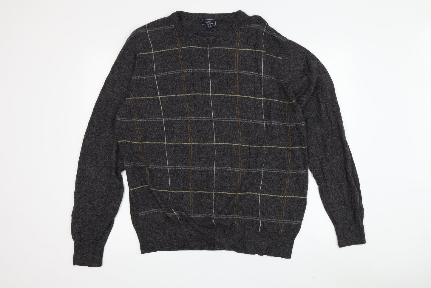 Dockers Men's Grey Cable-Knit Pullover Jumper, Size L