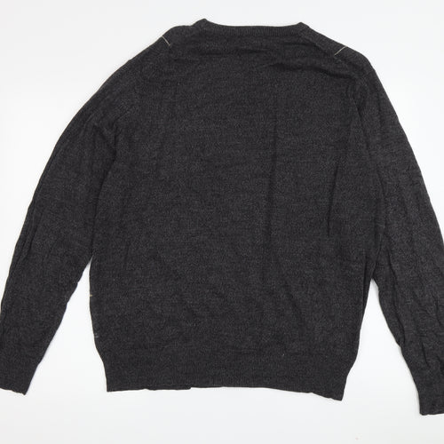 Dockers Men's Grey Cable-Knit Pullover Jumper, Size L
