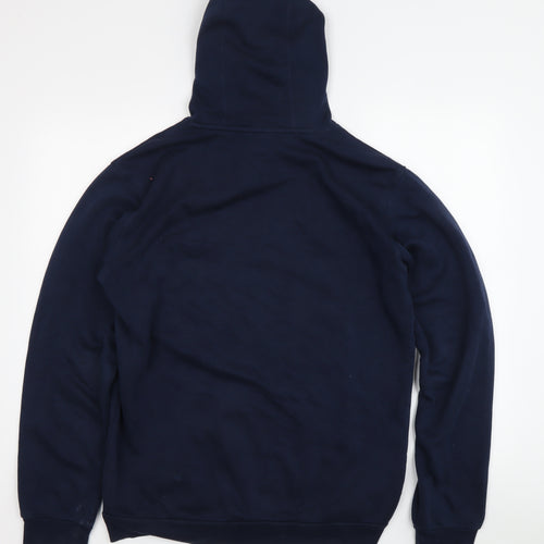 Adidas Men's Blue Pullover Hoodie S with Logo Graphic