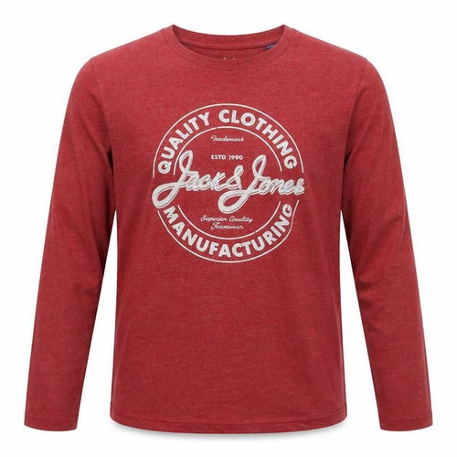 Jack & Jones Boys Red Logo Long Sleeve T-Shirt, Size 12 Years