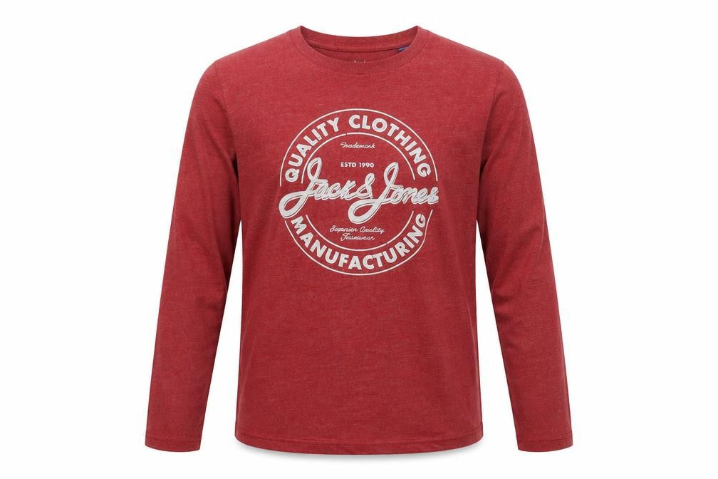 Jack & Jones Boys Red Logo Long Sleeve T-Shirt, Size 12 Years