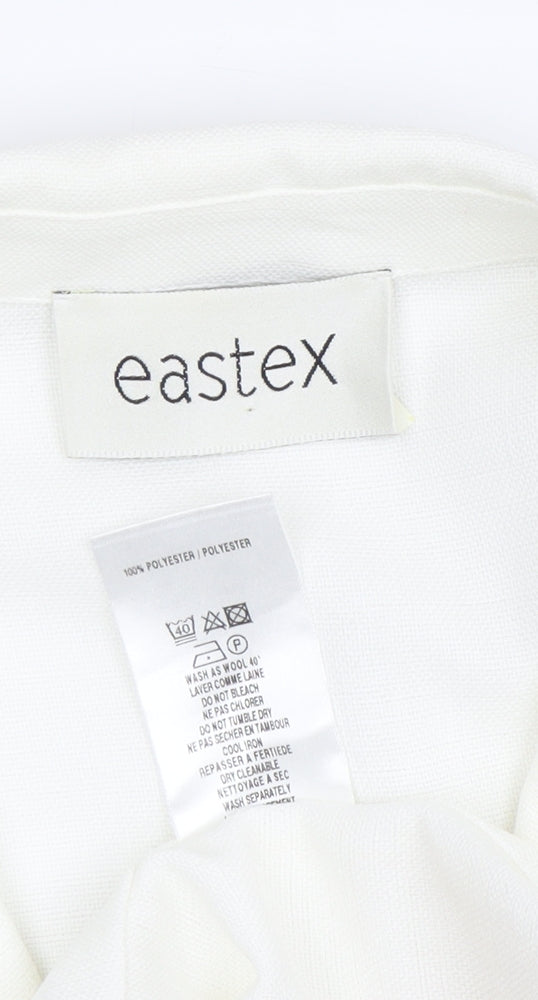 Eastex Women's White Blazer Size 16 with Button Accents