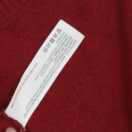 Fat Face Men's Red V-Neck Pullover Jumper S