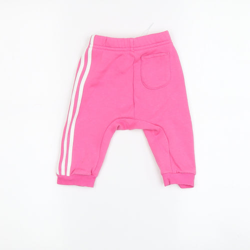 Adidas Unisex Pink Jogger Trousers for 3-6 Months