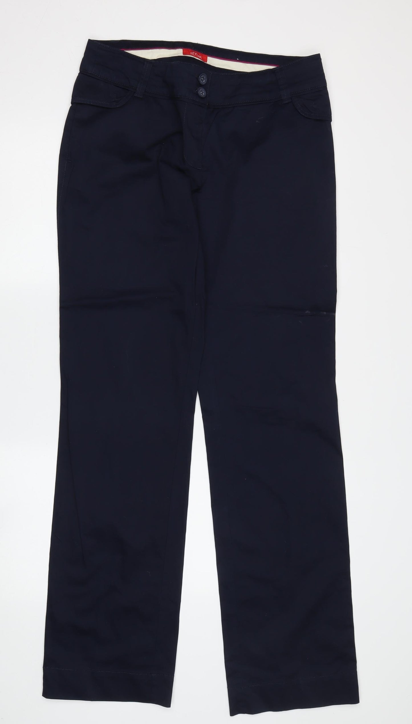 s.Oliver Women's Black Straight Trousers Size 12