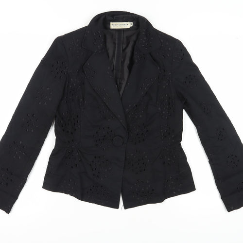 Simon Jeffery Women's Black Blazer Jacket Size 12