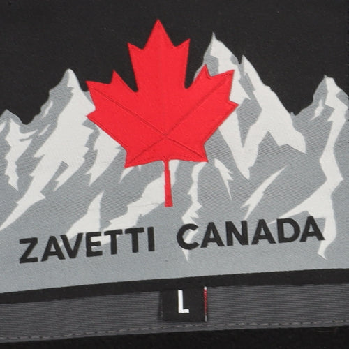 Zavetti Canada Men's Grey Puffer Jacket with Fur Hood, Size L