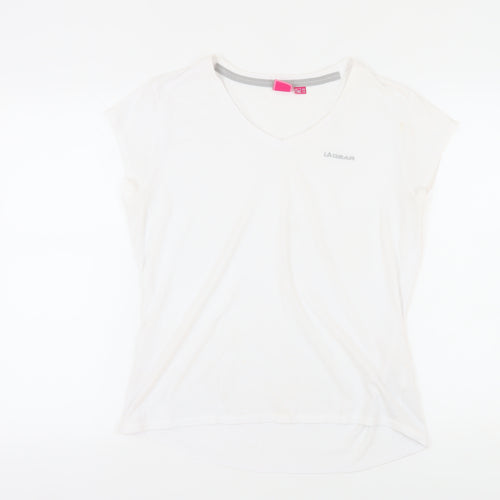 LA Gear Women's White V-Neck T-Shirt Size 16