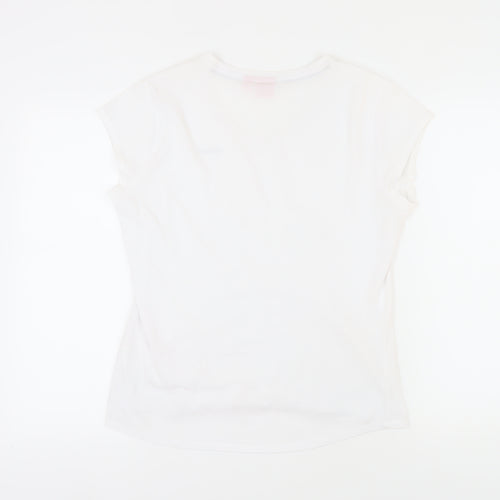 LA Gear Women's White V-Neck T-Shirt Size 16