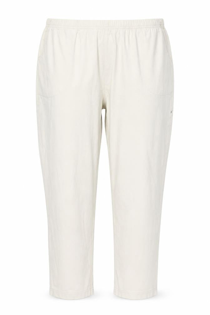 Croft & Barrow Women's Beige Trousers, 2XL, Elastic Waist