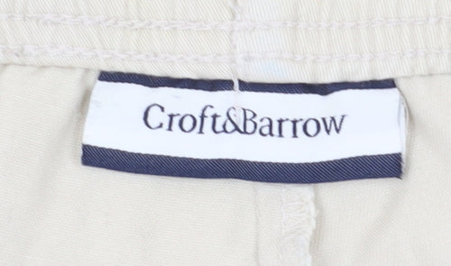 Croft & Barrow Women's Beige Trousers, 2XL, Elastic Waist