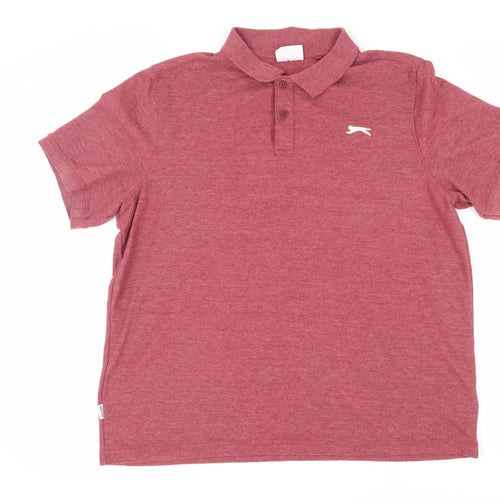 Slazenger Men's Red 2XL Polo Short Sleeve