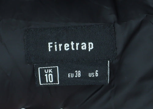 Firetrap Women's Black Puffer Jacket Size 10