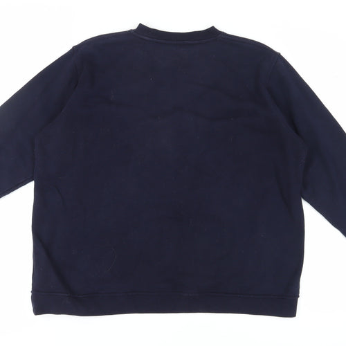 EWM Pure Classics Women's Blue Embroidered Pullover Sweatshirt XL