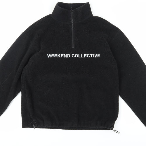 ASOS DESIGN Women's Black Pullover Fleece Sweatshirt Size 4