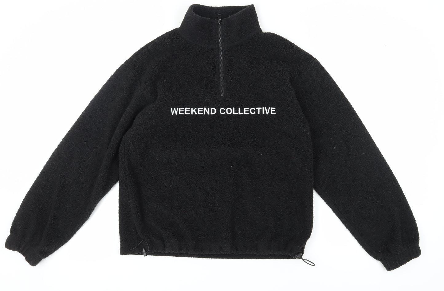 ASOS DESIGN Women's Black Pullover Fleece Sweatshirt Size 4