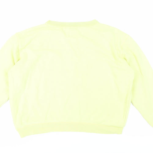 Jack Wills Women's Yellow Crew Neck Sweatshirt, Size 14