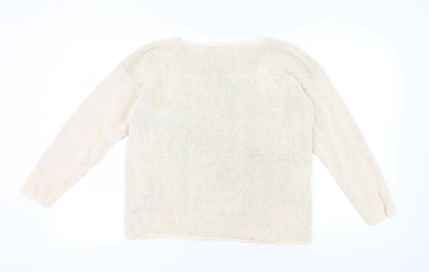Bramble Lane Women's Ivory Floral Pullover Jumper One Size