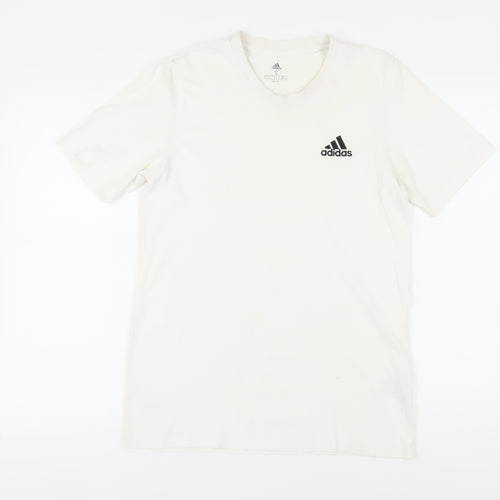 Adidas Men's White Cotton T-Shirt Size S