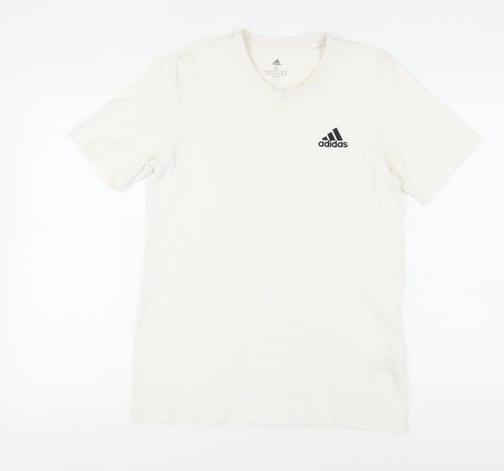 Adidas Men's White Cotton T-Shirt Size S