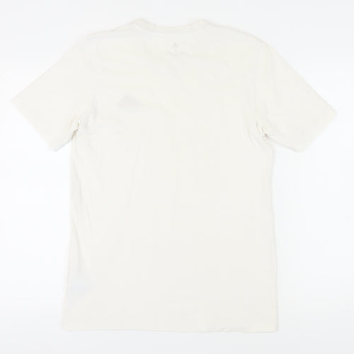 Adidas Men's White Cotton T-Shirt Size S