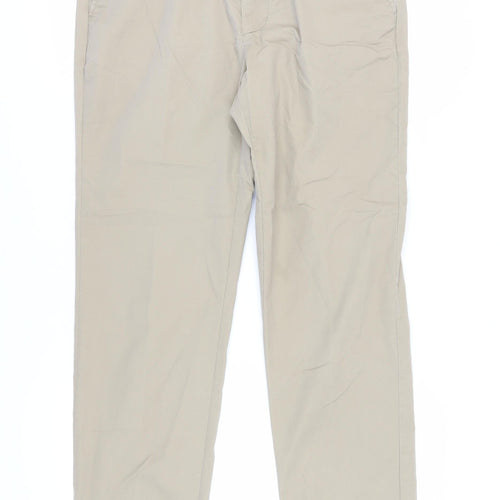 Marks and Spencer Men's Beige Chino Trousers, Size 36