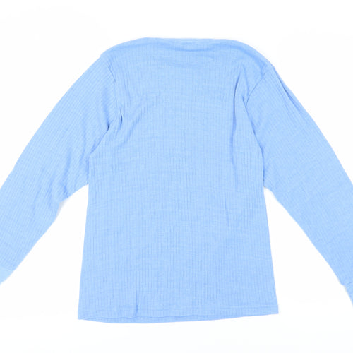 Higear Men's Blue Long Sleeve Crew Neck T-Shirt - Medium