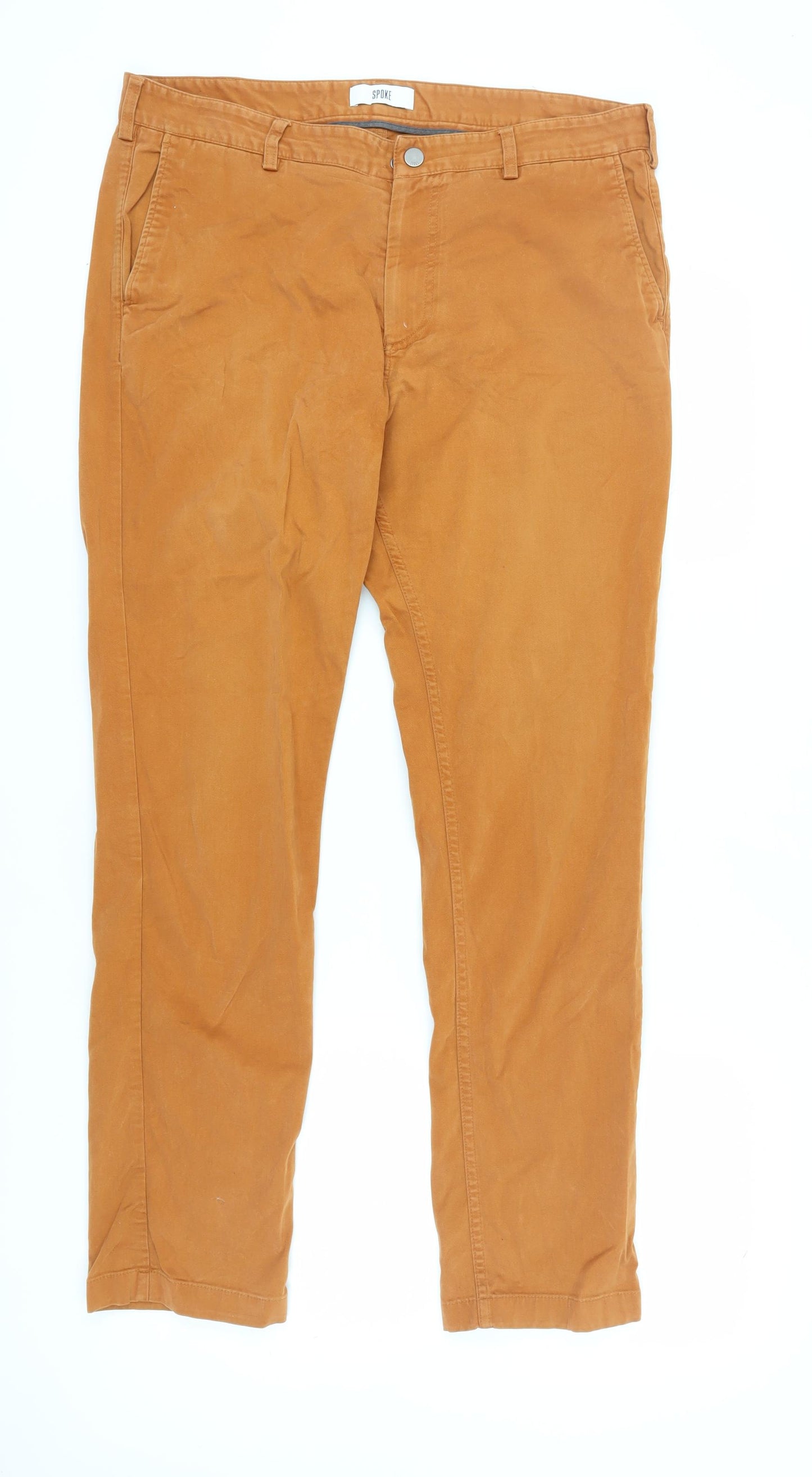 Spoke Men's Brown Chino Trousers Size 36