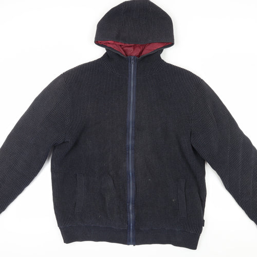 Barbour Men's Blue Hooded Basic Jacket L - Casual Style
