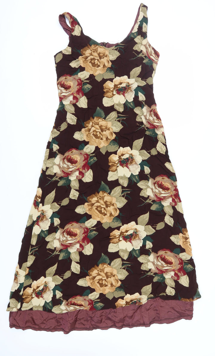 Louisa Calvino Floral Women's Dress, Size 12, Multicoloured