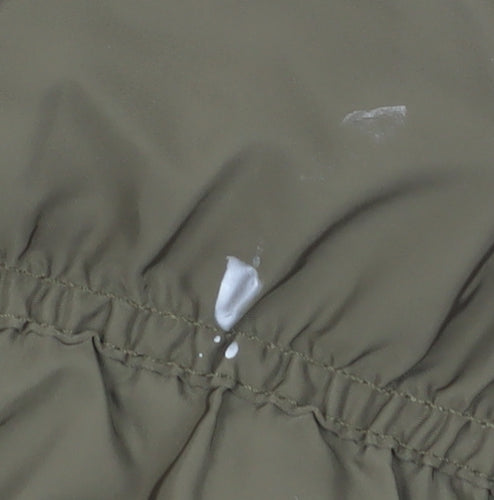 H&M Girls Green Bomber Jacket with Hood, Size 11-12 Years
