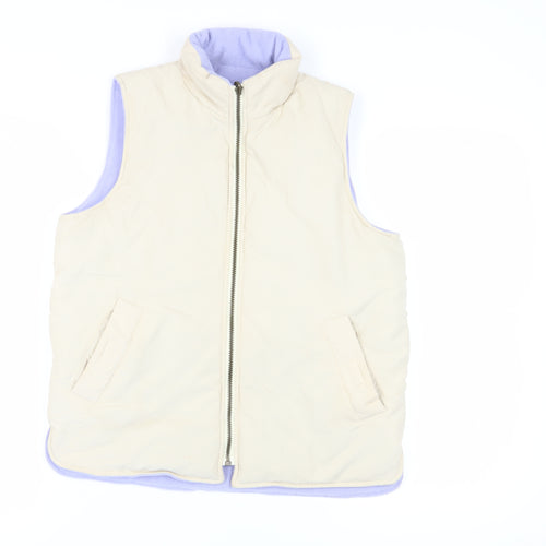 Hawkshead Women's Beige Waistcoat S - Polyester Zip Vest