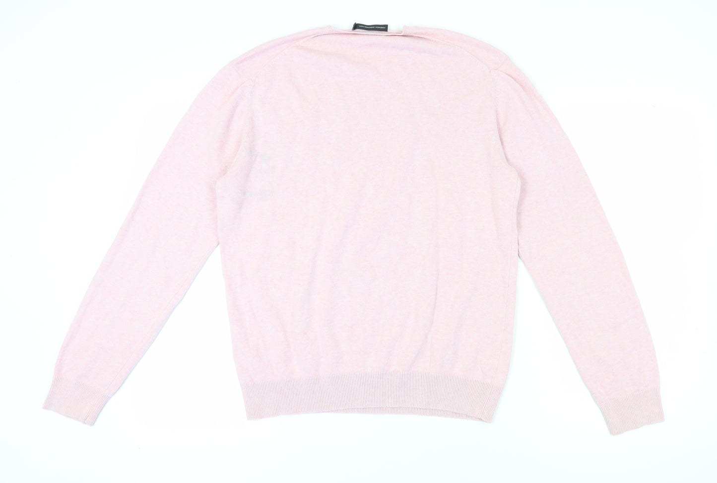 French Connection Men's Pink Cotton Pullover Jumper - M