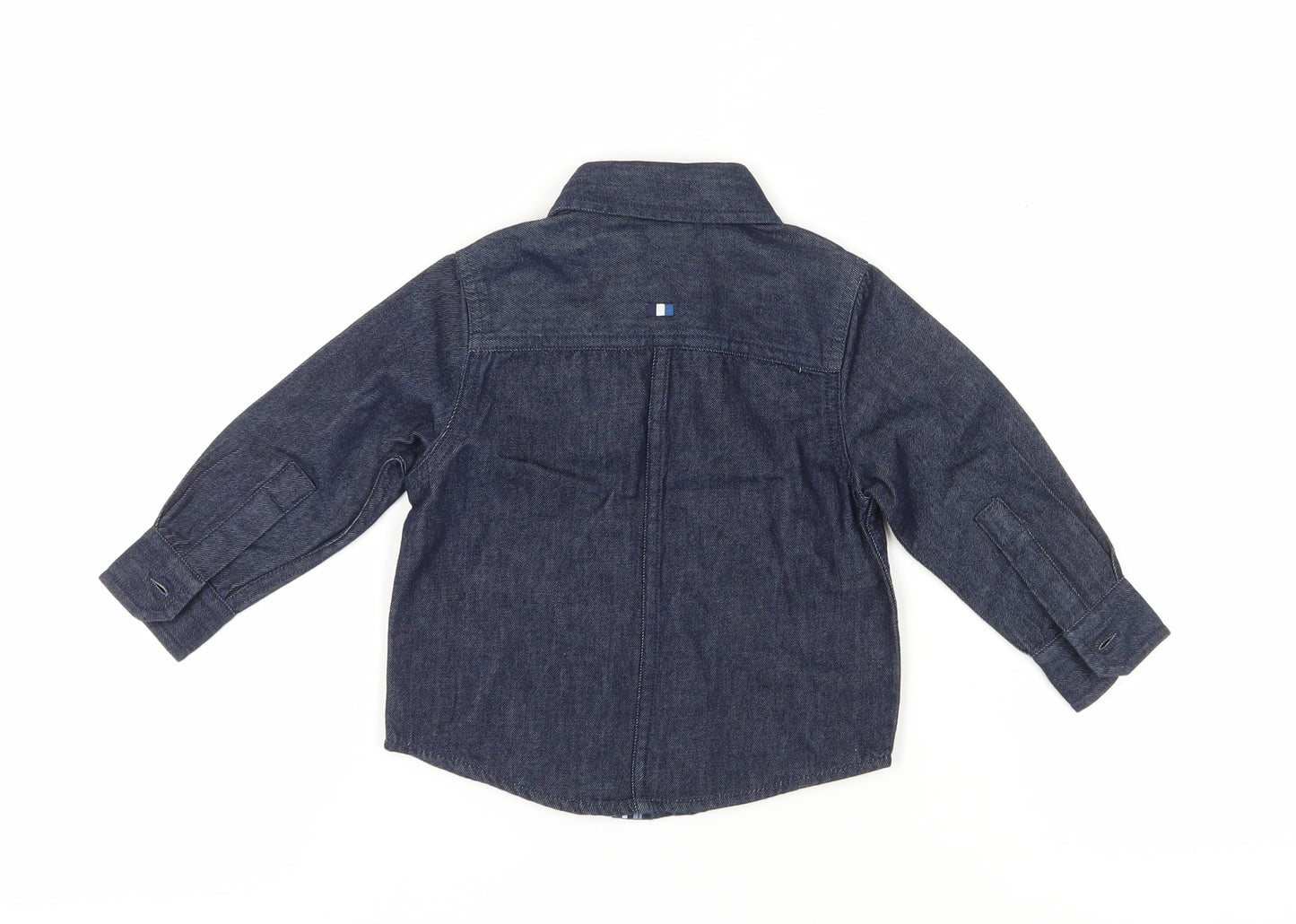 Jasper Conran Unisex Blue Denim Button-Up Shirt 12-18 Months