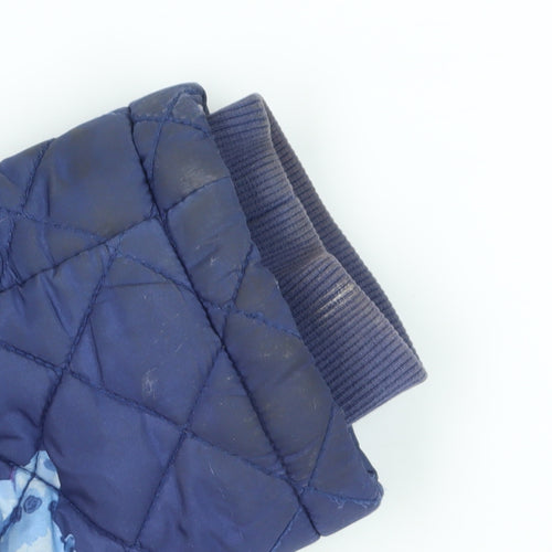 Joules Girls Blue Floral Puffer Jacket Coat 8 Years