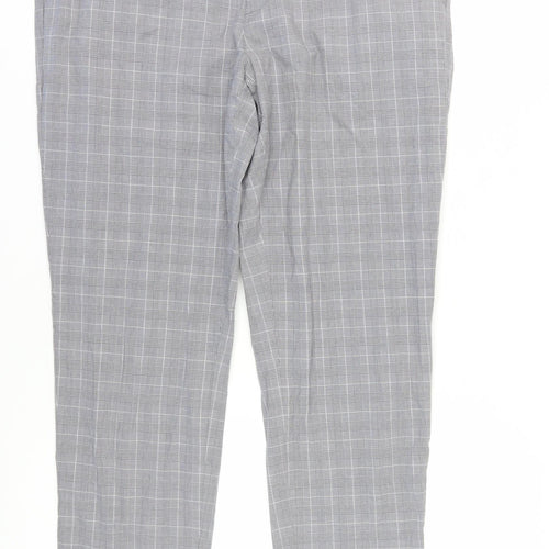 Ben Sherman Men's Grey Check Slim Chino, 36