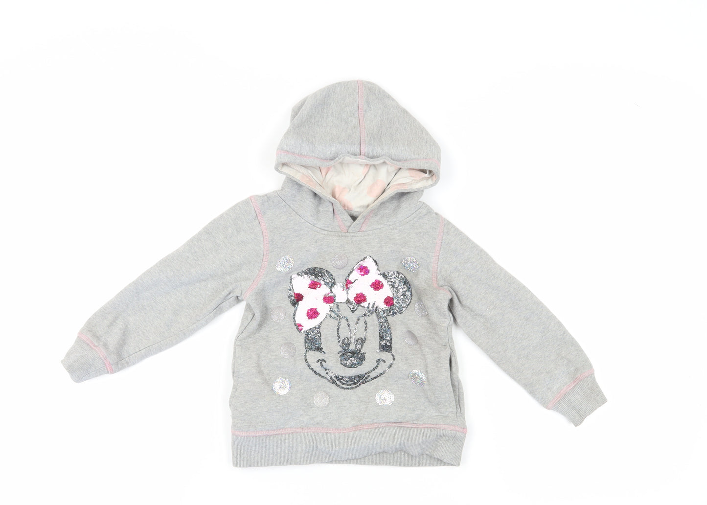 Disneyland Paris Minnie Mouse Grey Girls Hoodie, 6 Years