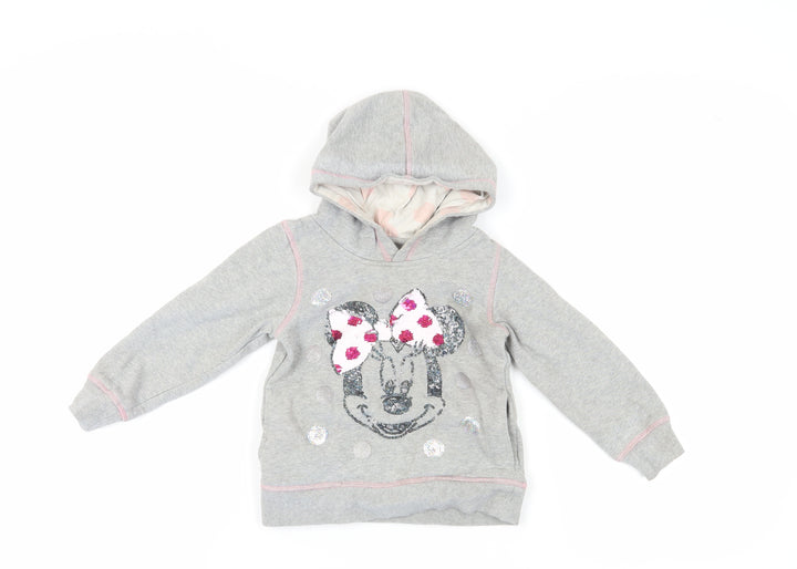 Disneyland Paris Minnie Mouse Grey Girls Hoodie, 6 Years
