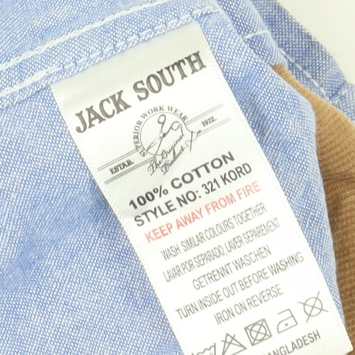 Jack South Men's 2XL Blue Beige Cotton Shirt